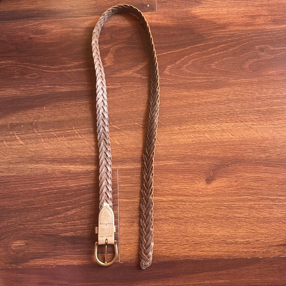 J CREW Braided Leather Belt Size XS/S - Picture 4 of 9